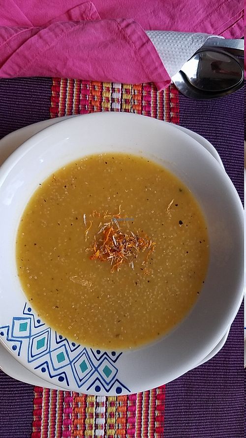 Amaranth soup at Espiritu Libre in Medellin