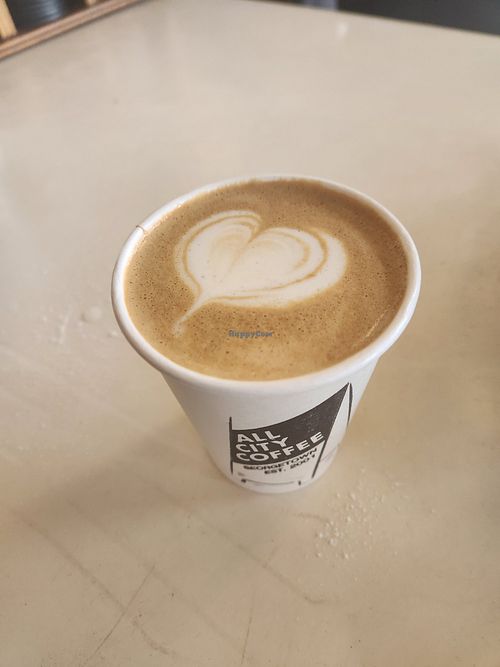 Oat latte at All City Coffee in Seattle