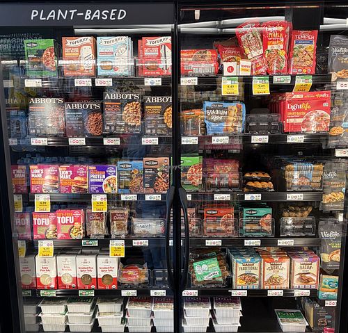 plant-based fridges!  at Fresh Thyme Market in St Louis