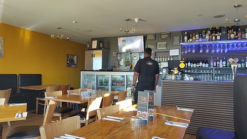 The restaurant at The Turmeric Cuisine of India in Napier