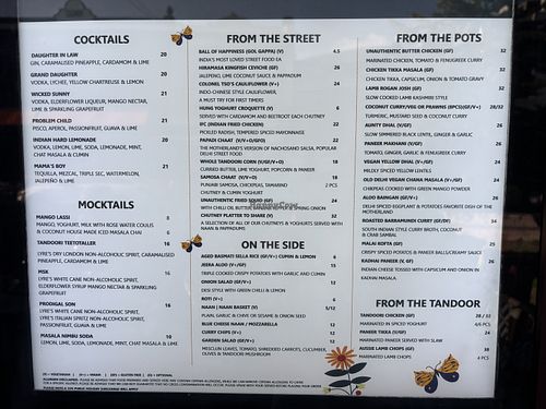 Menu (Feb 2026)  at Daughter in Law in Adelaide