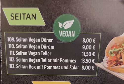 Vegane Optionen auf der Karte at STERK Kebab Haus in Dresden