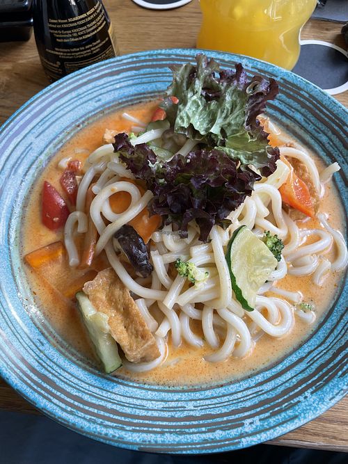 Spicy Udon Noodles with Tofu and Vegetables  at Takumi - Asian Cuisine & Sushi Bar in Erfurt