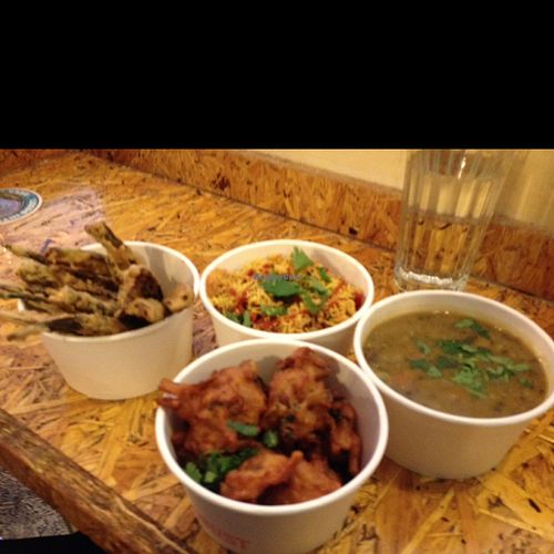 Lunchtime baby  at Bundobust in Leeds