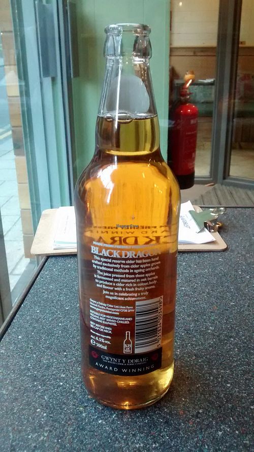Blackdragon cider suitable for vegans at Bundobust in Leeds
