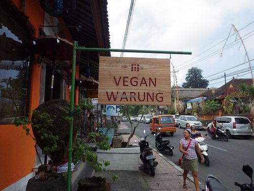 entrance at Nine Heaven Vegan Warung in Ubud