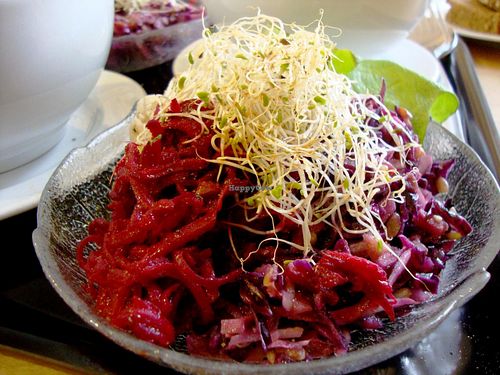 beetroot and red cabbage salad at Lotos 2 Naturkostladen in Nuremberg