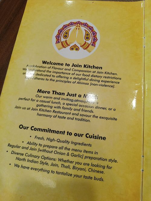 Menu at Jain Kitchen, Pure Vegetarian Restaurant in Hyderabad