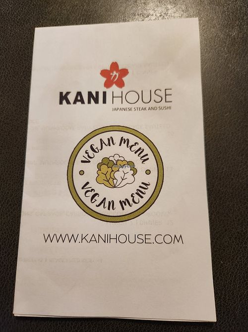 Vegan menu at Kani House - Dawsonville in Dawsonville