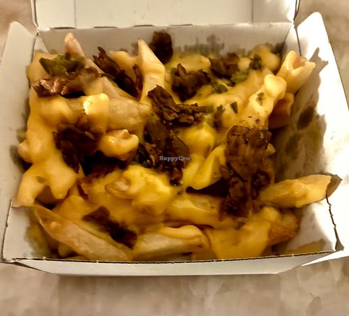 Bacon cheesy loader fries  at Vegan Burger - JBR in Dubai