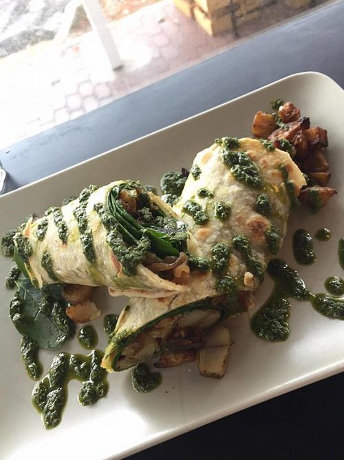 vegetarian wrap  at Grind It in Glenelg