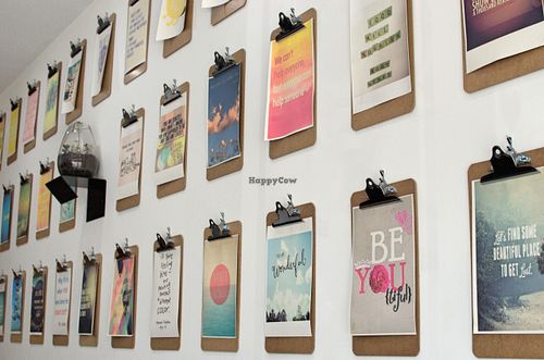 Inspiration wall at Pana Chocolate in Richmond