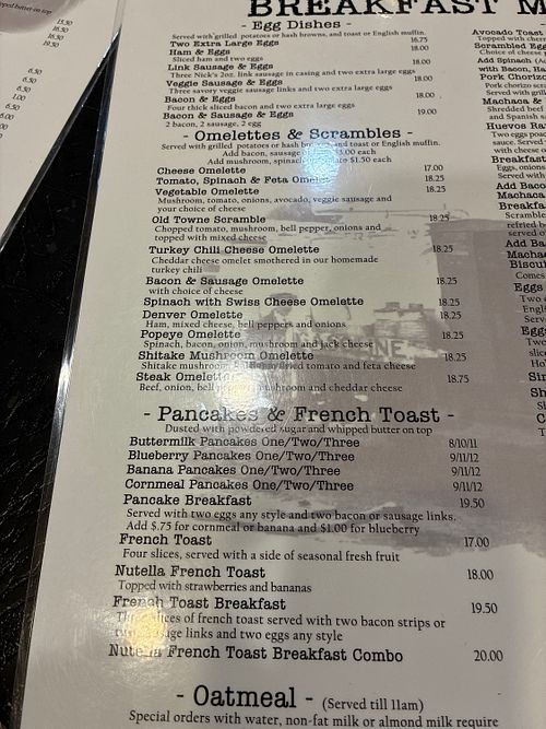 Breakfast menu  at The Filling Station Cafe in Orange
