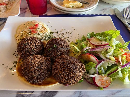 Falafel platter (specify vegan) at Acropolis Greek Taverna - Tarpon Springs in Tarpon Springs