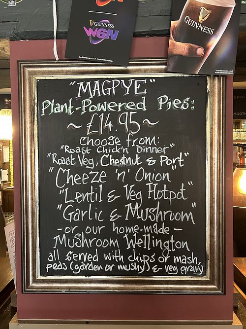 Vegan Magpye Pies  at Hare & Hounds Todmorden in Todmorden
