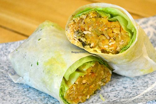 Fresh lumpia at Veggiezen Health Vegetarian Restaurant in Metro Manila