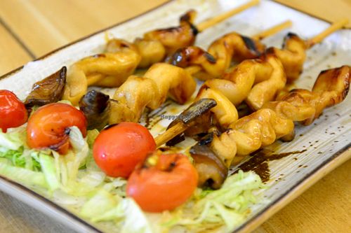 Skewers at Veggiezen Health Vegetarian Restaurant in Metro Manila
