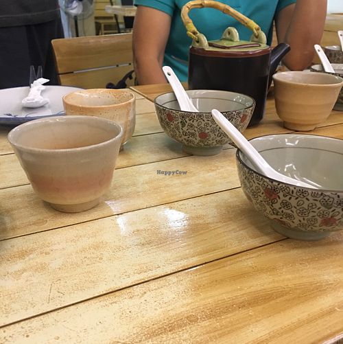 cute utensils:) at Veggiezen Health Vegetarian Restaurant in Metro Manila