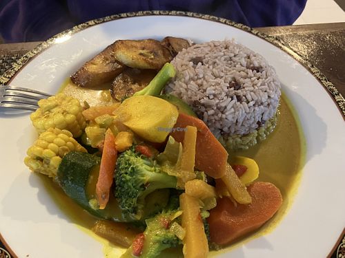 Vegetable coconut curryy  at Jammings in Oneonta