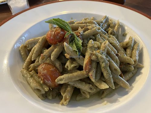 Vegan pesto pastaa  at Jammings in Oneonta