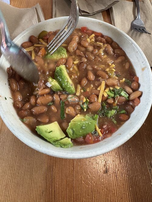 Brought my own Daiya cheese to add! Frijoles con todo  at Tacubaya in Berkeley