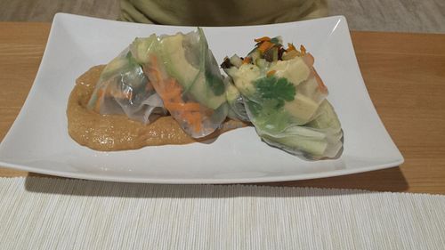 spring roles #starter at Veggie Point in Prague