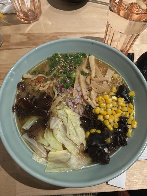 Miso yasai ramen  at Monster Ramen in Chicago