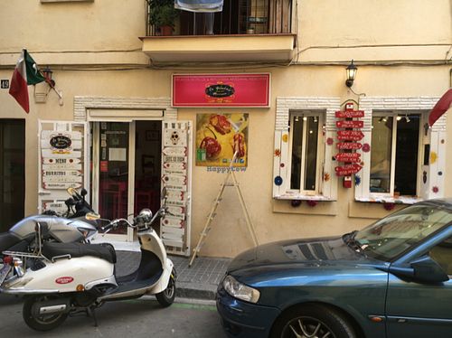 Outside  at La Heladeria Mexicana in Barcelona