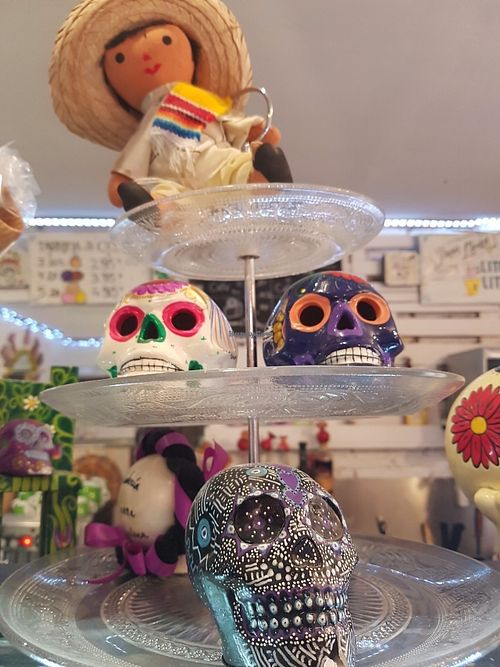 Fun skulls. at La Heladeria Mexicana in Barcelona