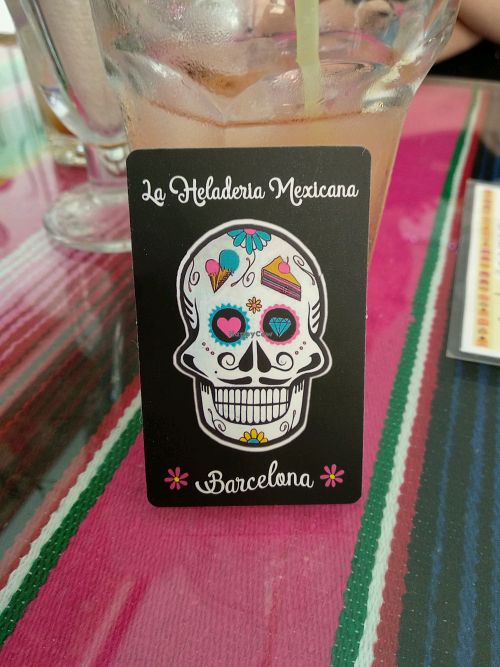 Business Card at La Heladeria Mexicana in Barcelona