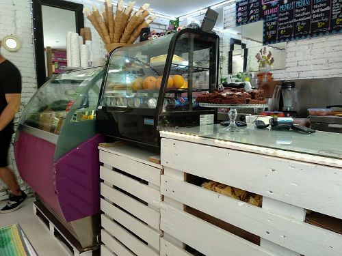Counter at La Heladeria Mexicana in Barcelona