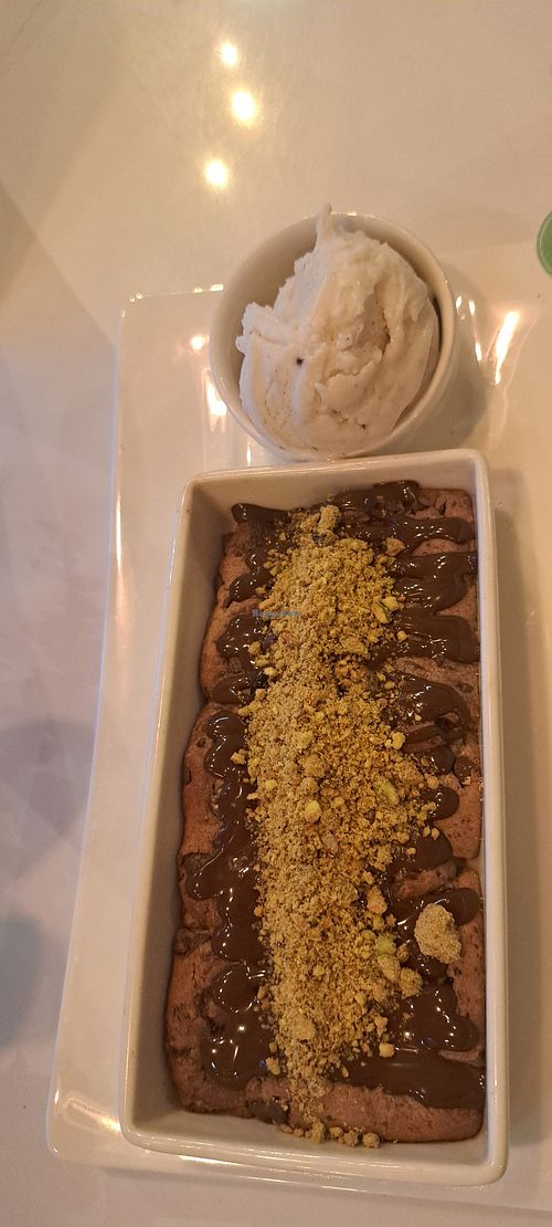 Dark chocolate and pistachio cookie dough at Heavenly Desserts Glasgow Fort in Glasgow