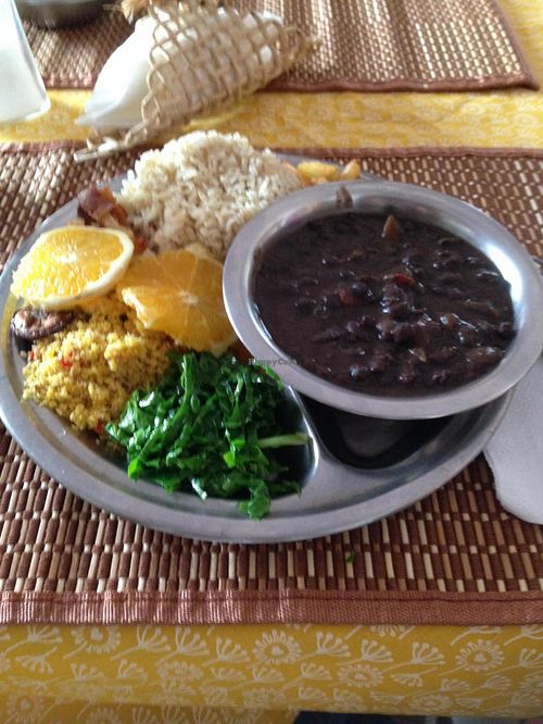 Feijoada - Wednesday's main dish at Govindas' Natural - Vrinda in Sao Paulo