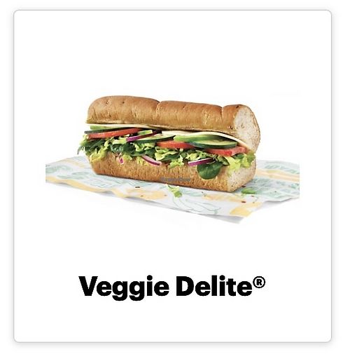 Veggie Delight  at Subway in Rancho Santa Margarita