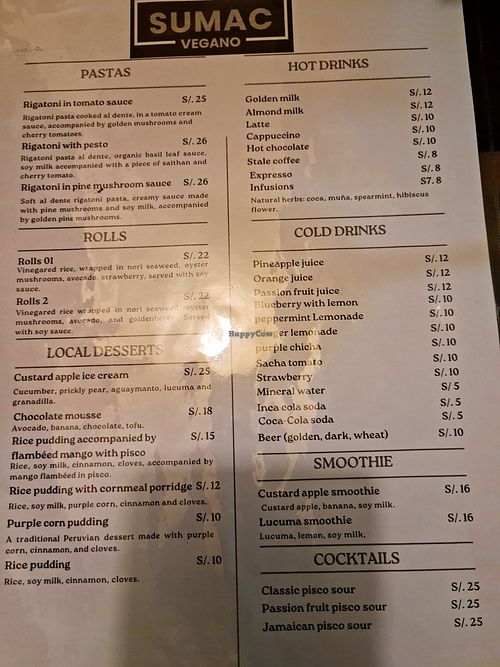  at Sumac Vegano in Cusco