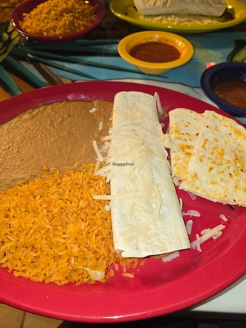 Vegan cheese quesadilla at La Fiesta 2 in Collinsville