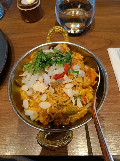 Veg. biryani at Lille Haveli in Asker