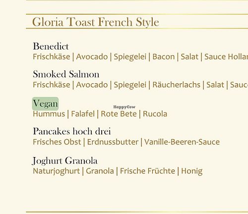 Vegan French Toast ist vegan und klar gekennzeichnet (März 2026) at Soli de Gloria in Hannover
