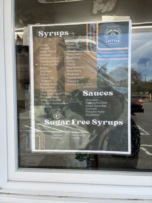 Menu   at Critter Coffee Co in Pensacola