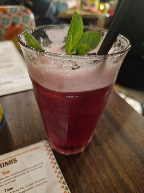 Non alcholic pomegranate cocktail at Comptoir Libanais London Bridge  in South East London
