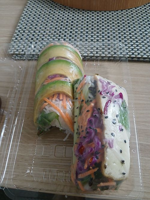 Avocado and tofu cold rolls at Pokero in Epping