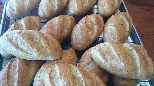 home baked bread rolls at TTK Restaurant in Pai