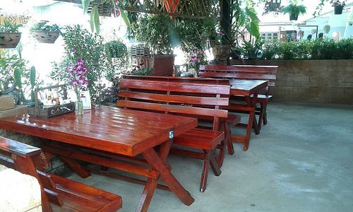 garden side left at TTK Restaurant in Pai