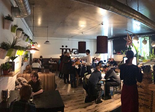 Nice atmosphere at Jiva Burgers in St Petersburg
