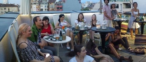 We love good food and good music! Jazz live concert on the sunset :) at Soma Vital Food in Sofia