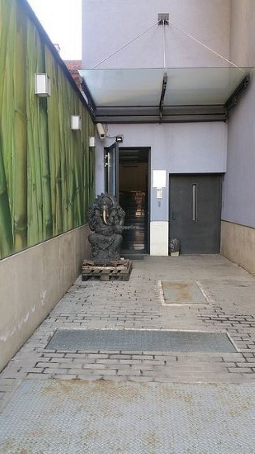 The entrance for the restaurant at Soma Vital Food in Sofia