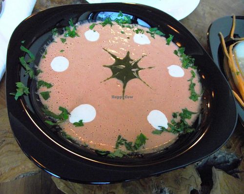 Tomato soup  at Soma Vital Food in Sofia