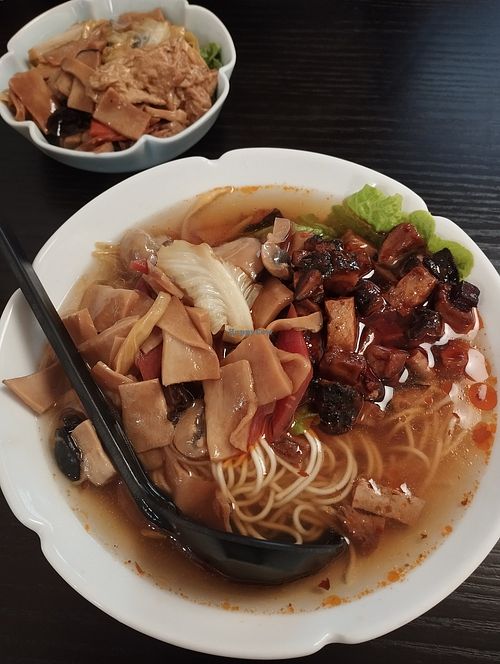 Soup at Jing'an Temple Vegetarian Noodles in Shanghai