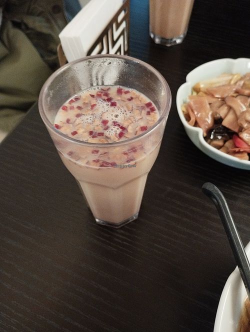 Sweet potato and red date drink at Jing'an Temple Vegetarian Noodles in Shanghai