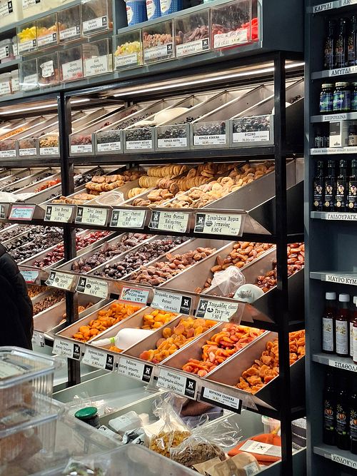 Dried fruits at CHARILAOS in Thessaloniki